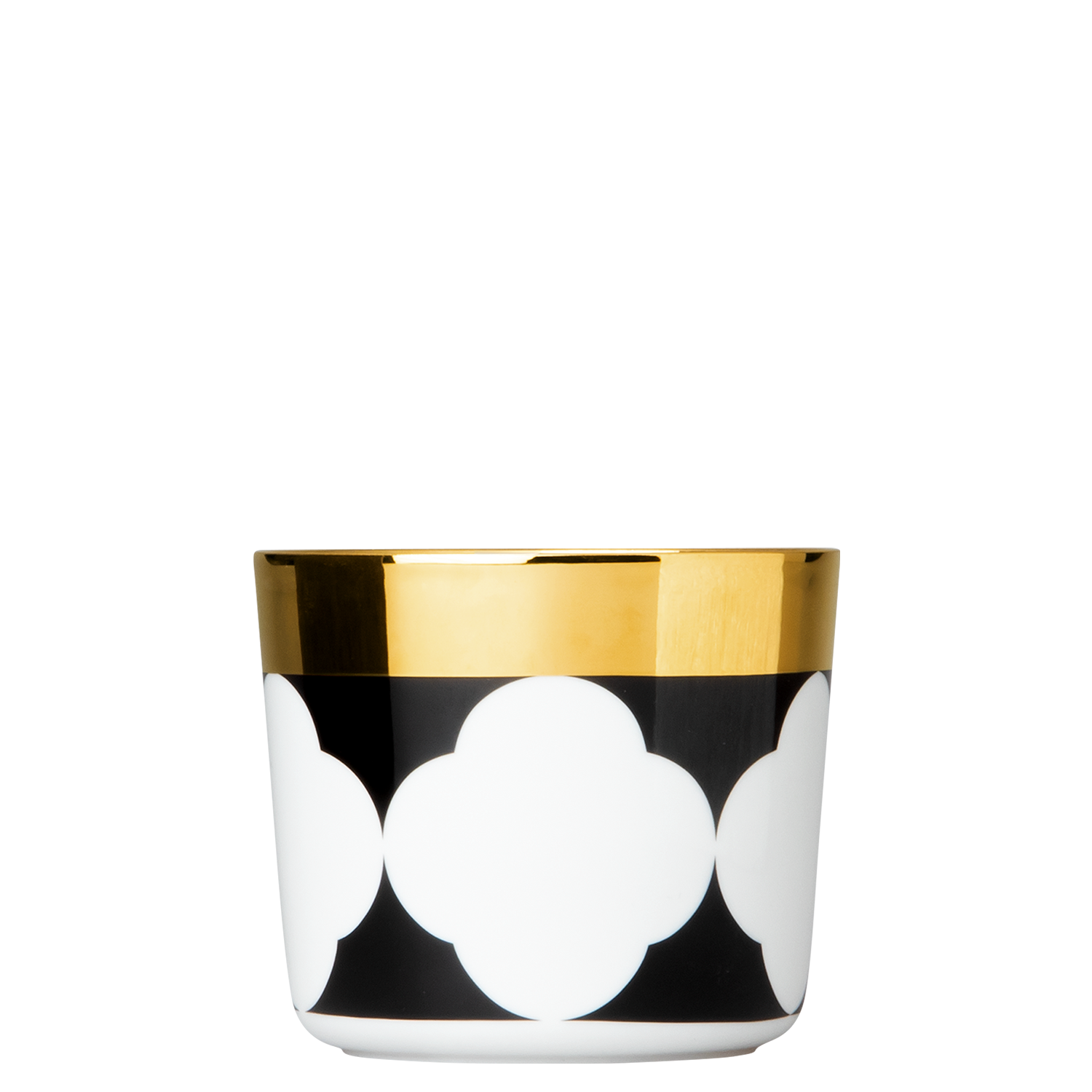 Champagne goblet black & white FLOWERS